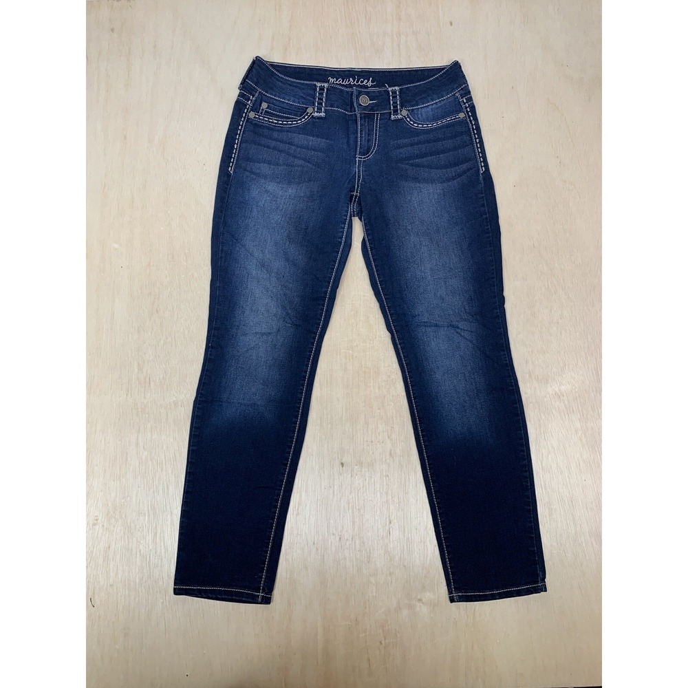 Maurices Jeans Women's Size M-S Blue Skinny Leg‎ Dark Wash Stretch Jeggings